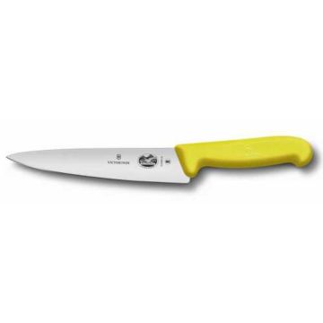 Нож поварской 19 см фиброкс ручка желтая Victorinox Fibrox