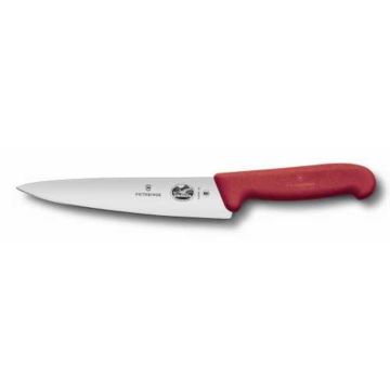 Нож поварской 25 см фиброкс ручка красная Victorinox Fibrox