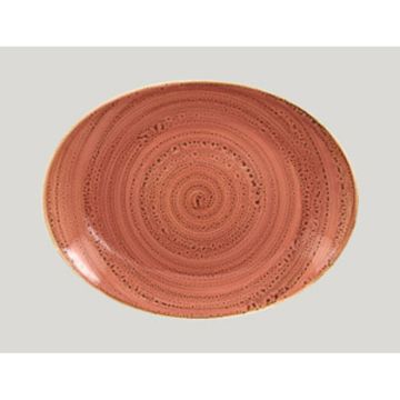 Овальная тарелка RAK Porcelain Twirl Coral 36*27 см